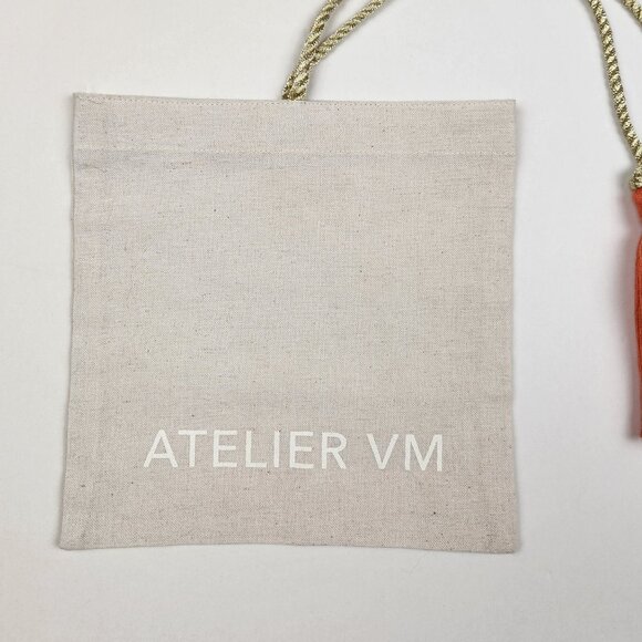 Atelier VM Small Square Dust Bag Tassels 7"x7" - Picture 3 of 5